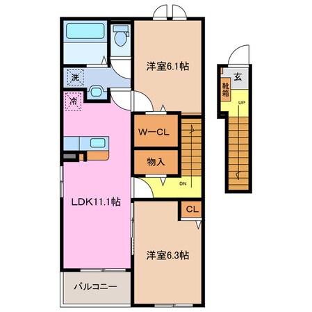 モアナⅠの物件間取画像